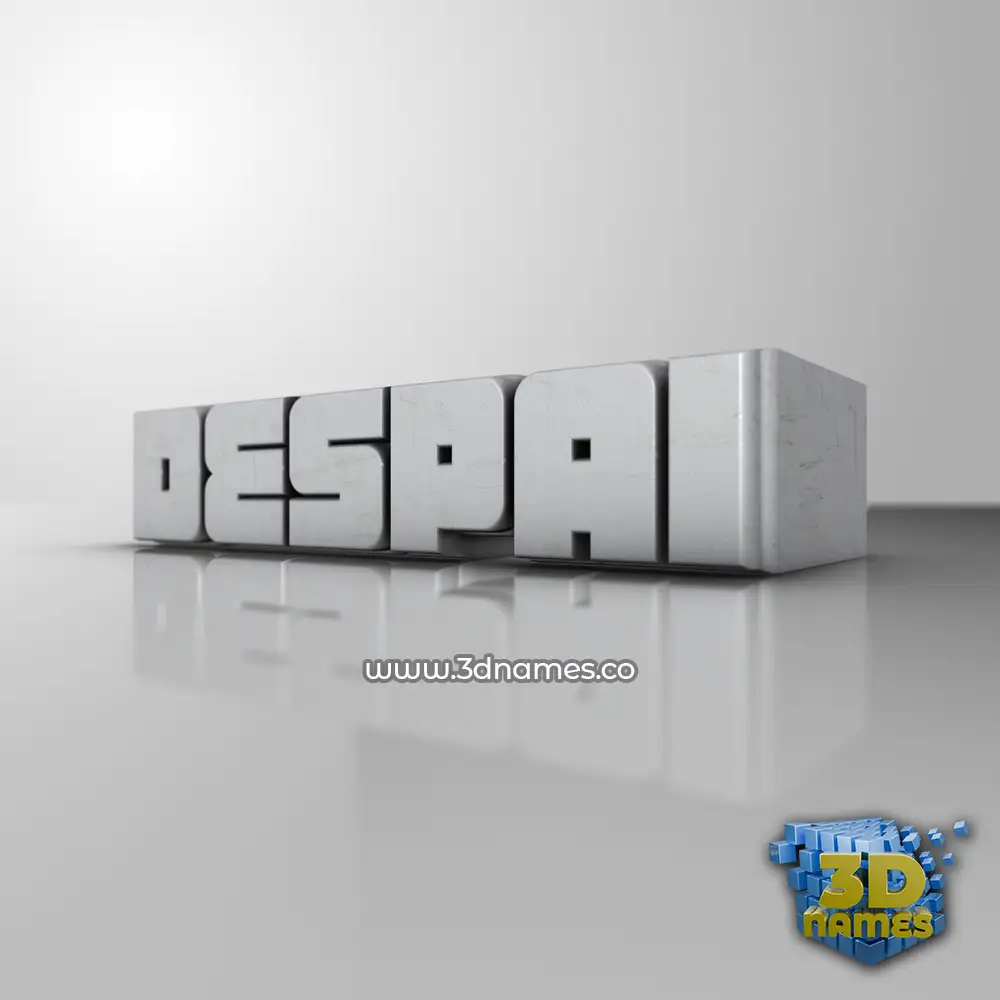 despai in White Metro style - 3D name wallpaper