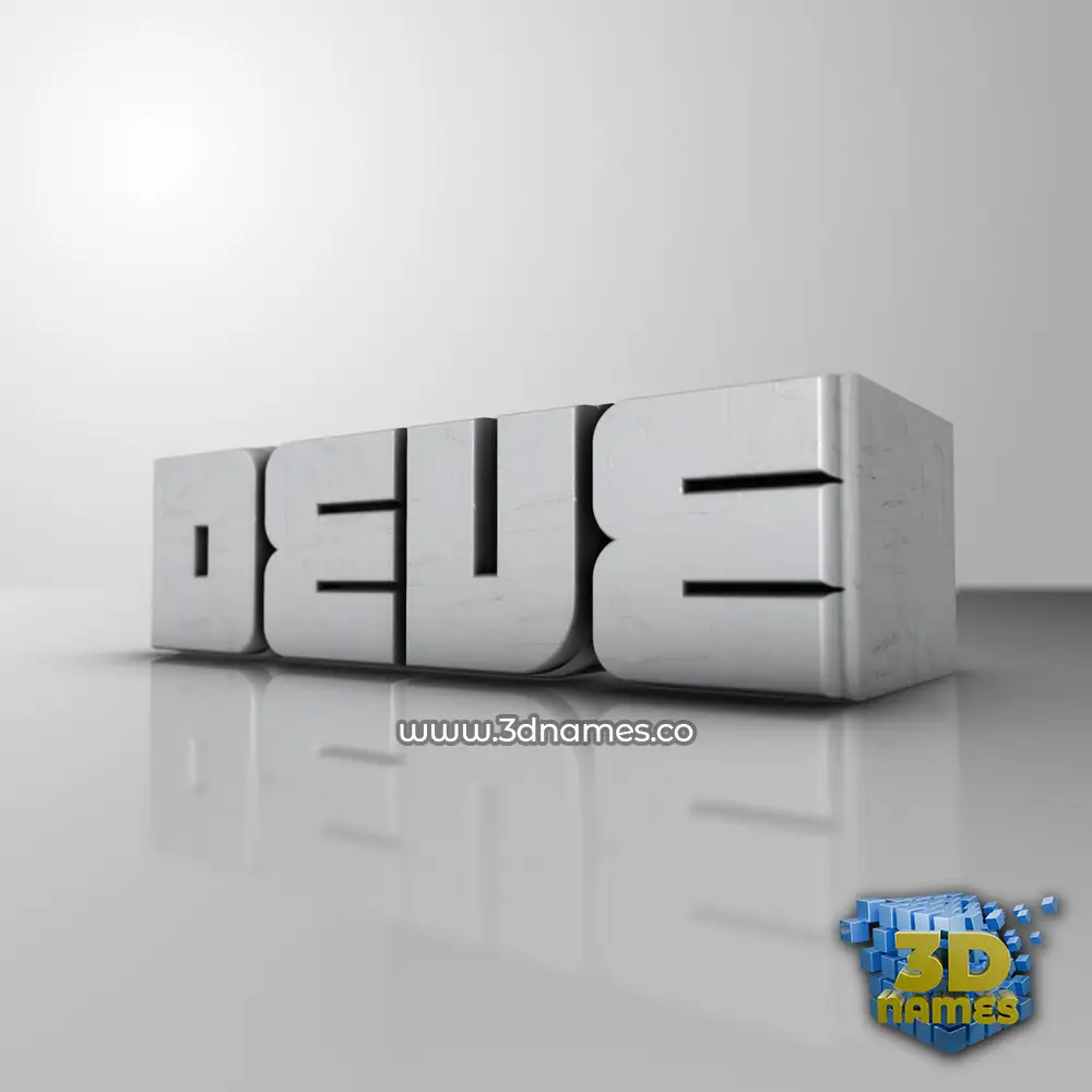 deve in White Metro style - 3D name wallpaper