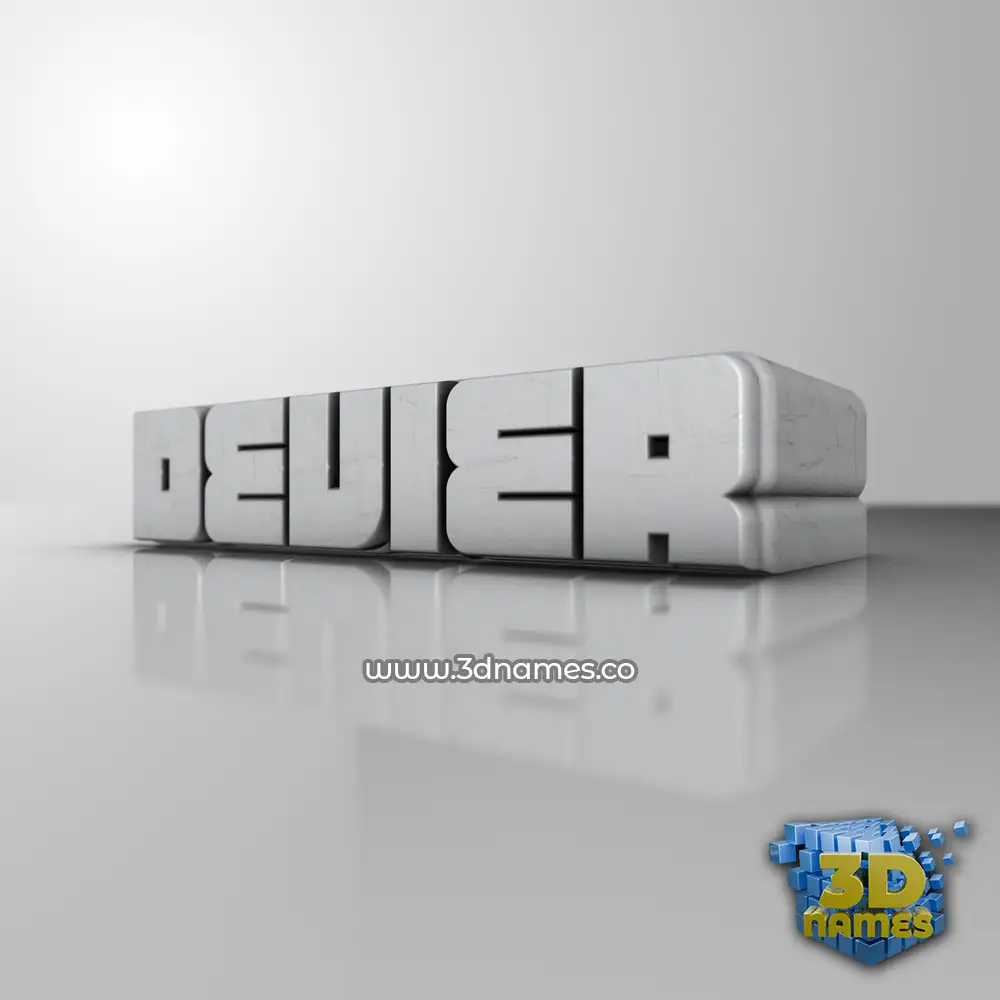 devier in White Metro style - 3D name wallpaper
