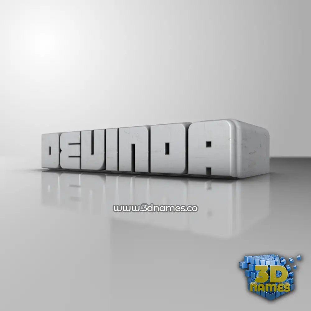 devinda in White Metro style - 3D name wallpaper