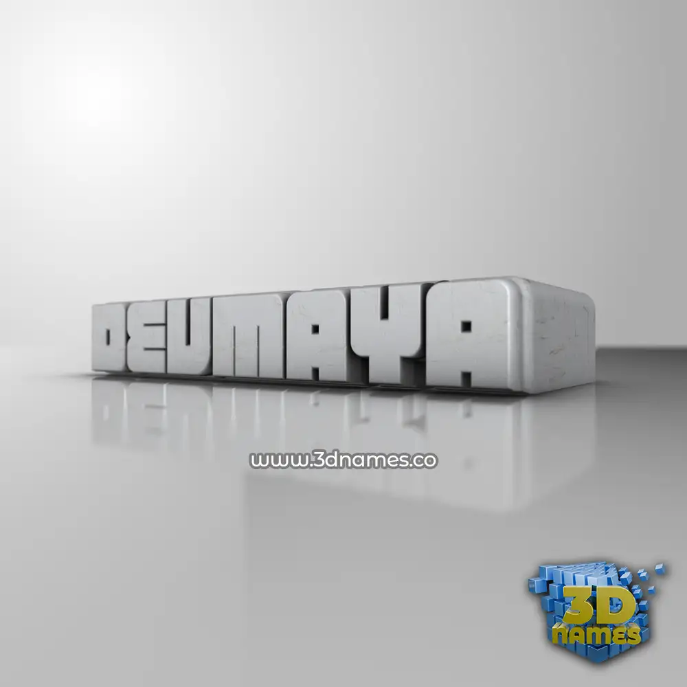 devmaya in White Metro style - 3D name wallpaper