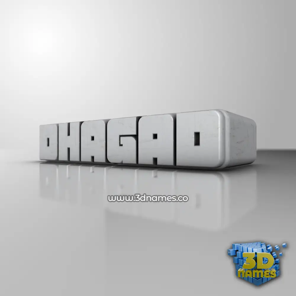 dhagad in White Metro style - 3D name wallpaper