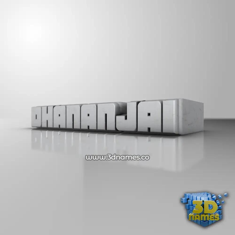 dhananjai in White Metro style - 3D name wallpaper
