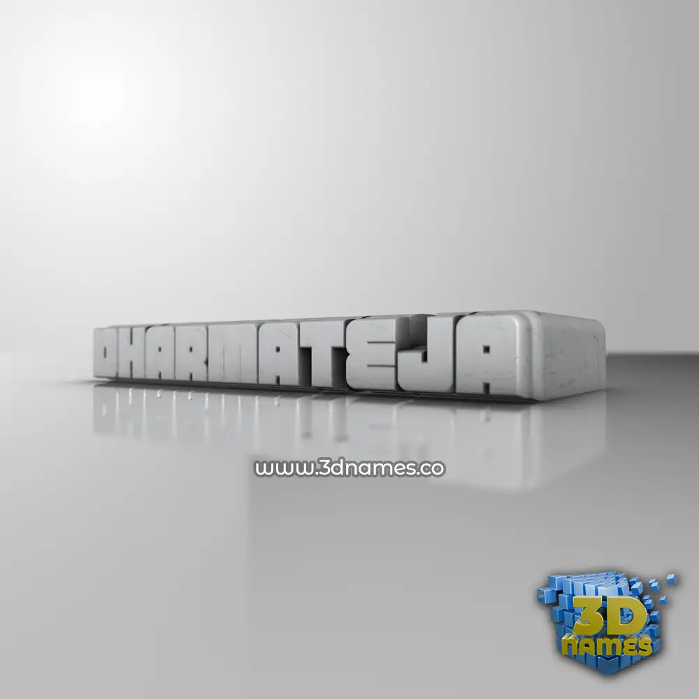 dharmateja in White Metro style - 3D name wallpaper