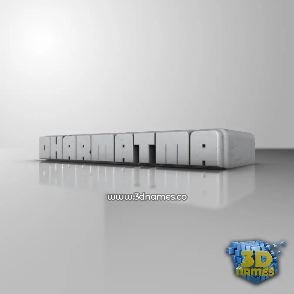 dharmatma in White Metro style - 3D name wallpaper