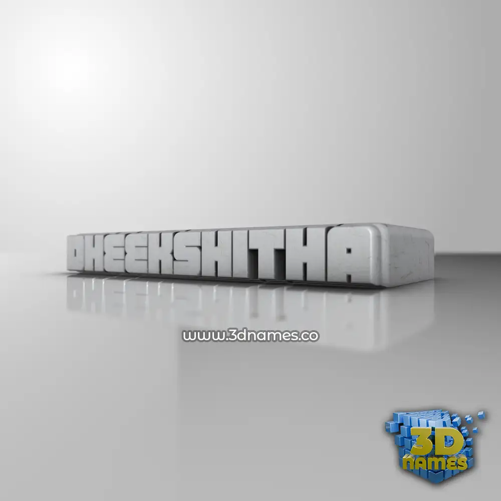 dheekshitha in White Metro style - 3D name wallpaper