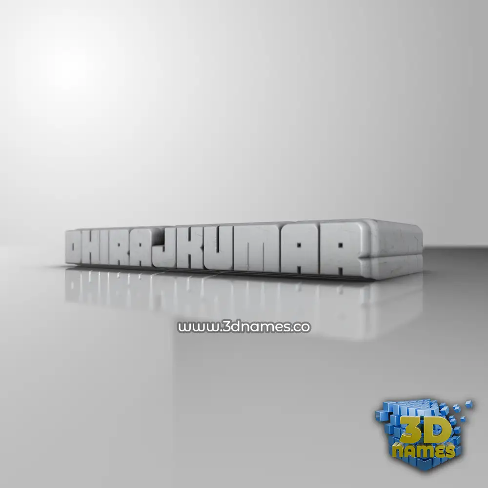 dhirajkumar in White Metro style - 3D name wallpaper