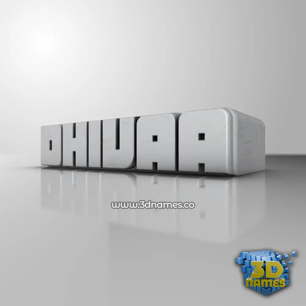 dhivaa in White Metro style - 3D name wallpaper