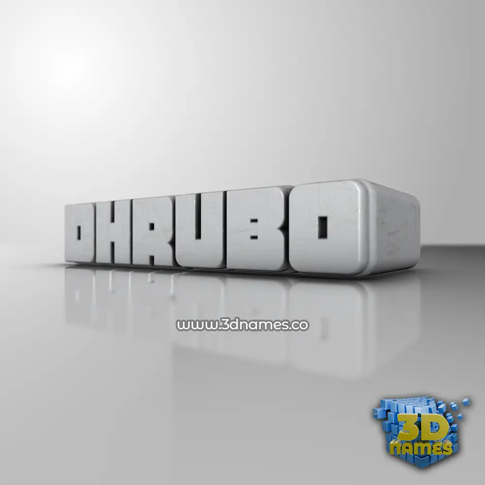 dhrubo in White Metro style - 3D name wallpaper