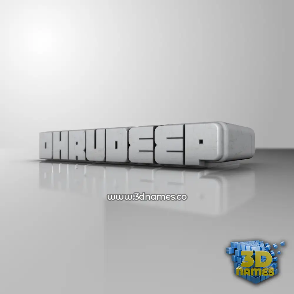 dhrudeep in White Metro style - 3D name wallpaper