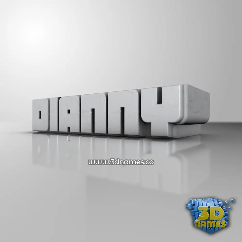 dianny in White Metro style - 3D name wallpaper