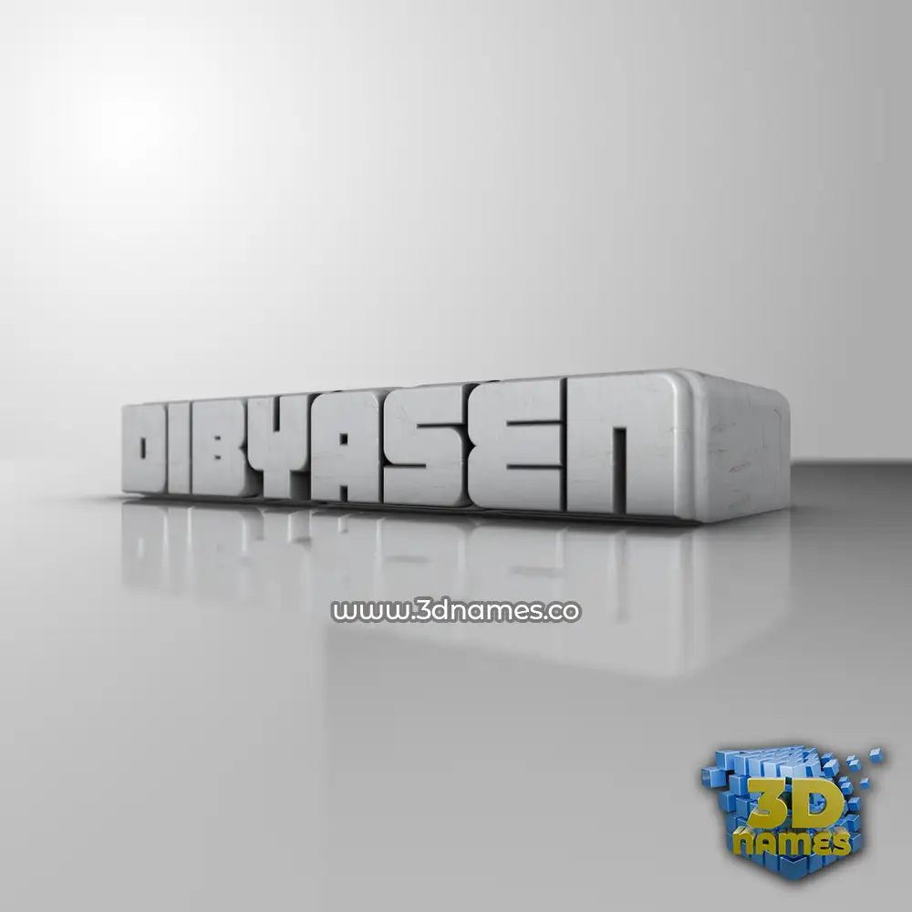 dibyasen in White Metro style - 3D name wallpaper