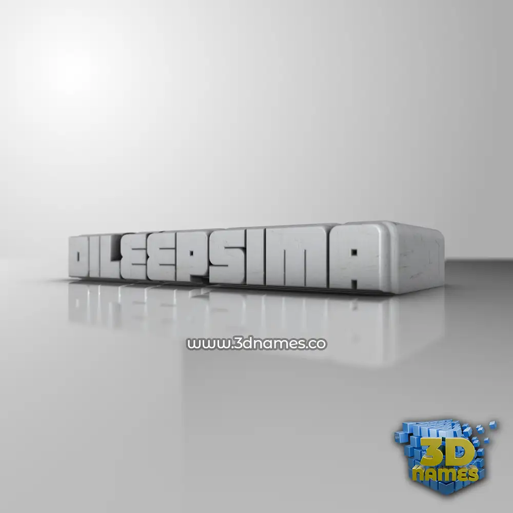 dileepsima in White Metro style - 3D name wallpaper