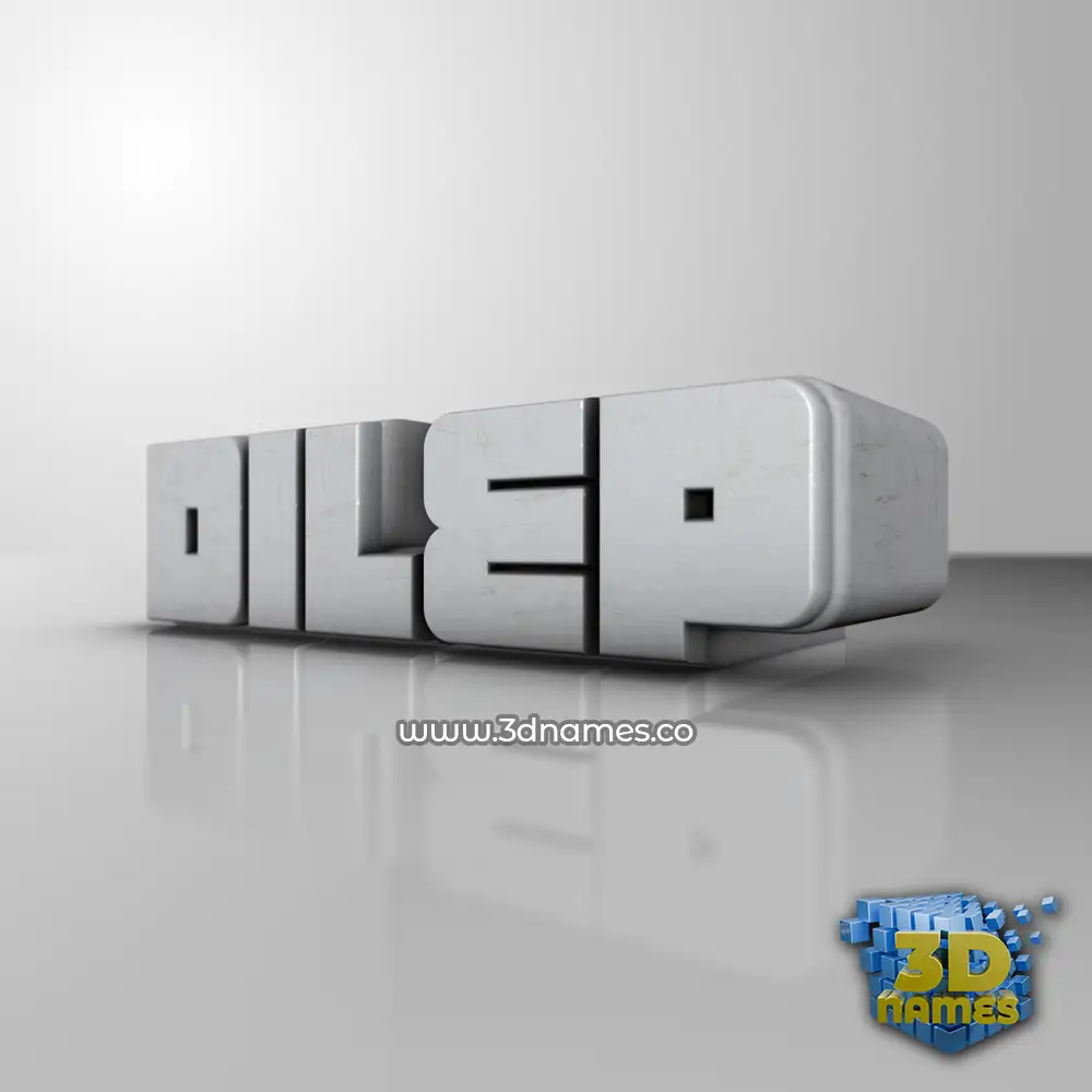 dilep in White Metro style - 3D name wallpaper