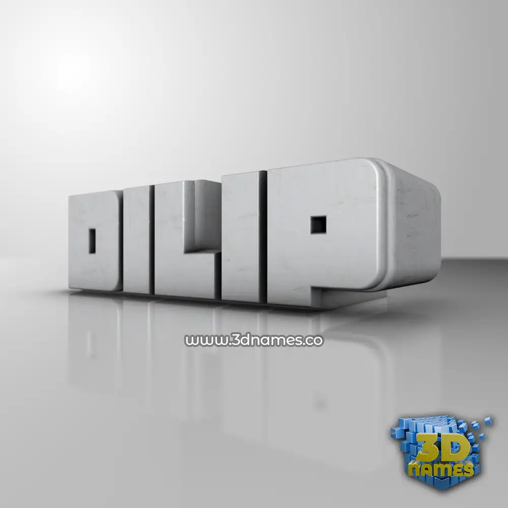 dilip in White Metro style - 3D name wallpaper