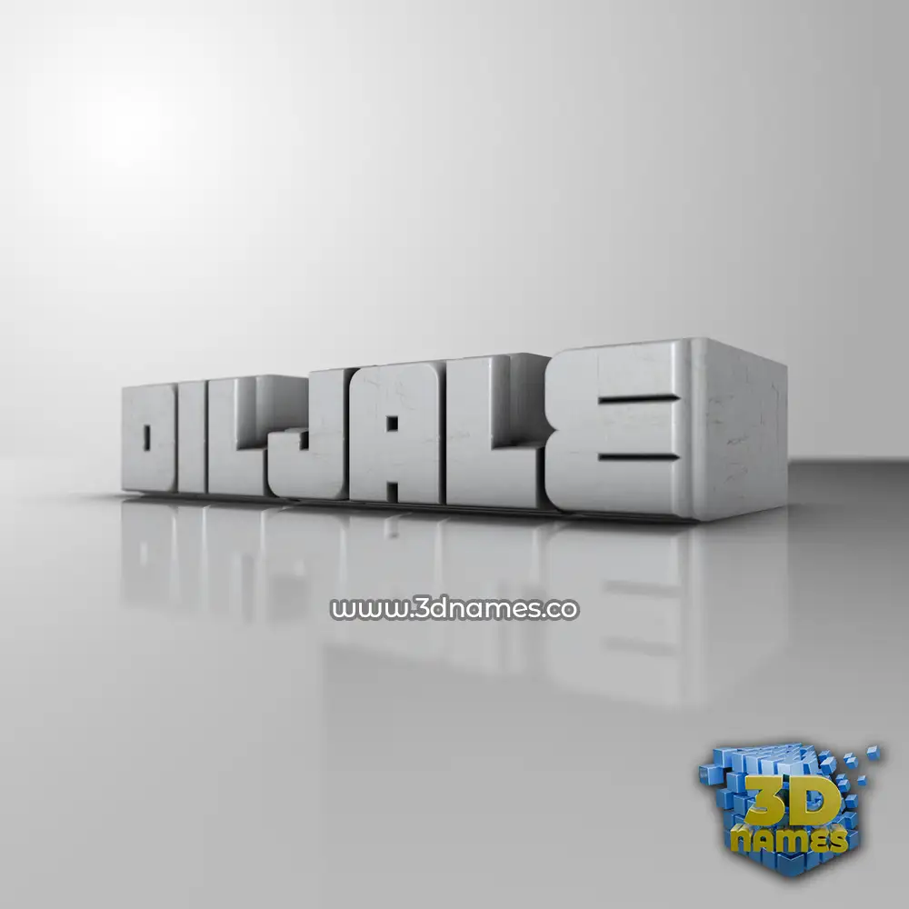 diljale in White Metro style - 3D name wallpaper