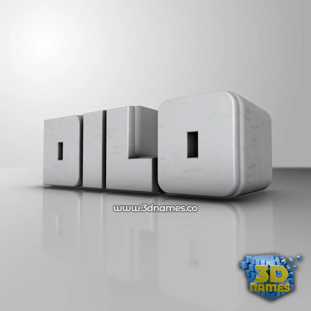 dilo in White Metro style - 3D name wallpaper