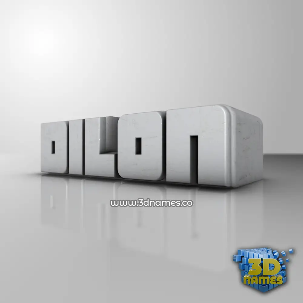 dilon in White Metro style - 3D name wallpaper