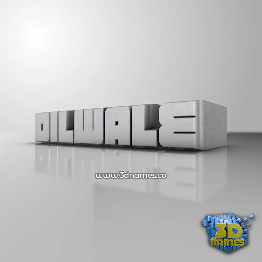dilwale in White Metro style - 3D name wallpaper