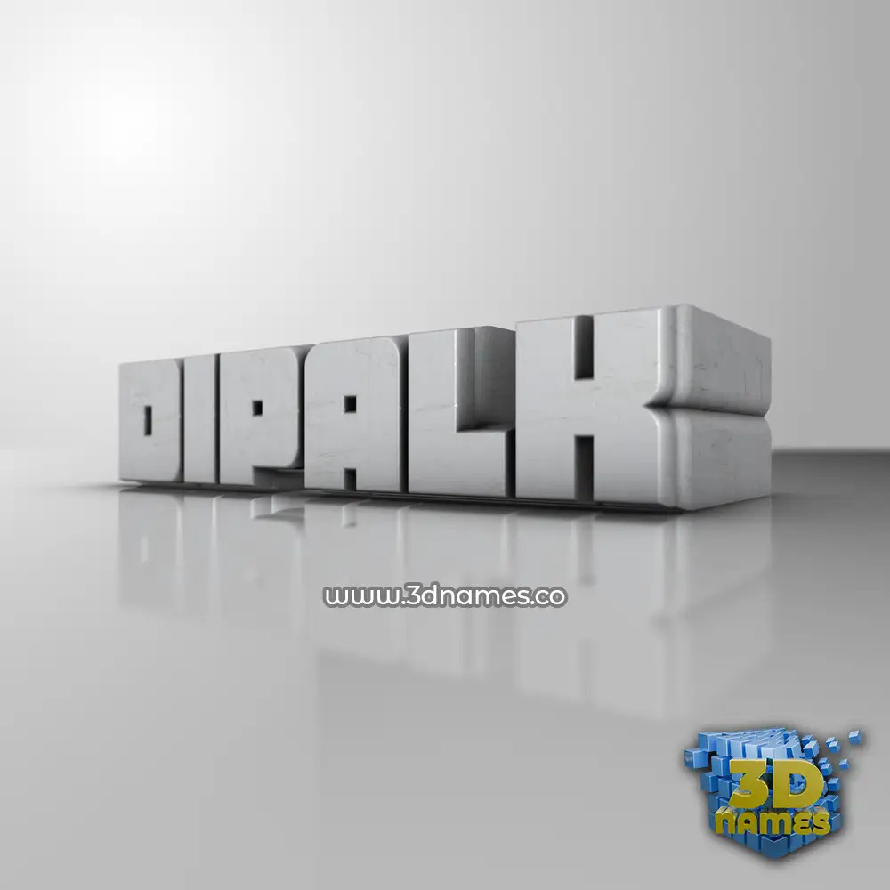 dipalk in White Metro style - 3D name wallpaper
