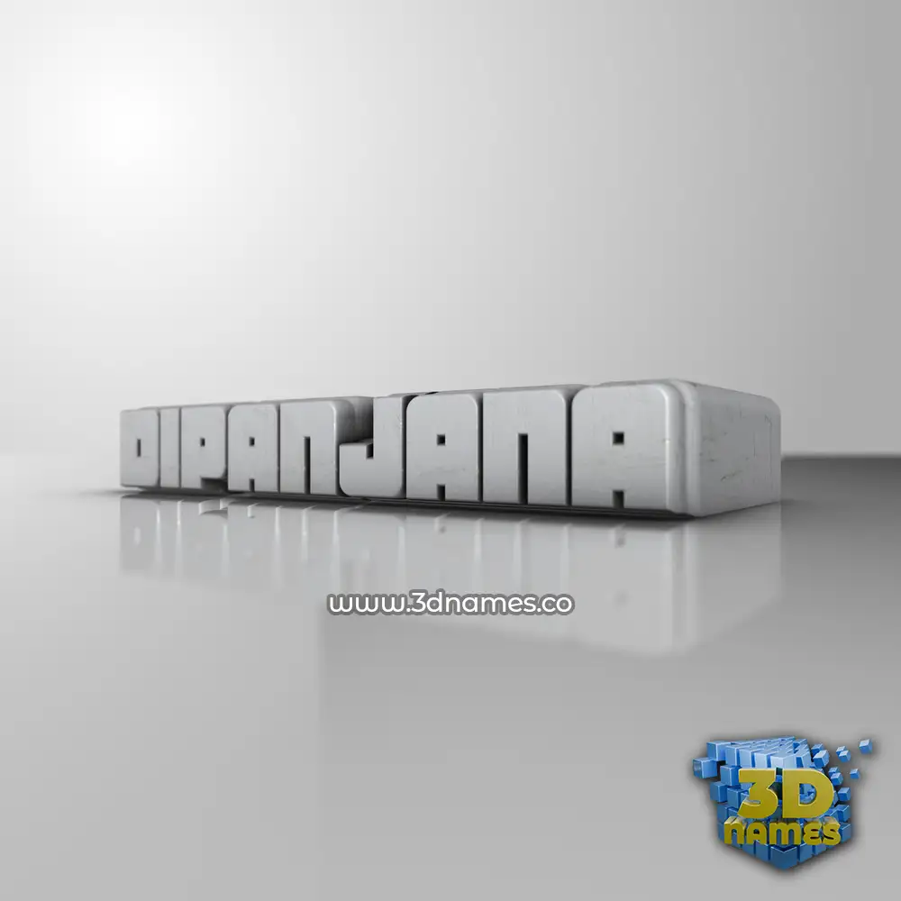 dipanjana in White Metro style - 3D name wallpaper