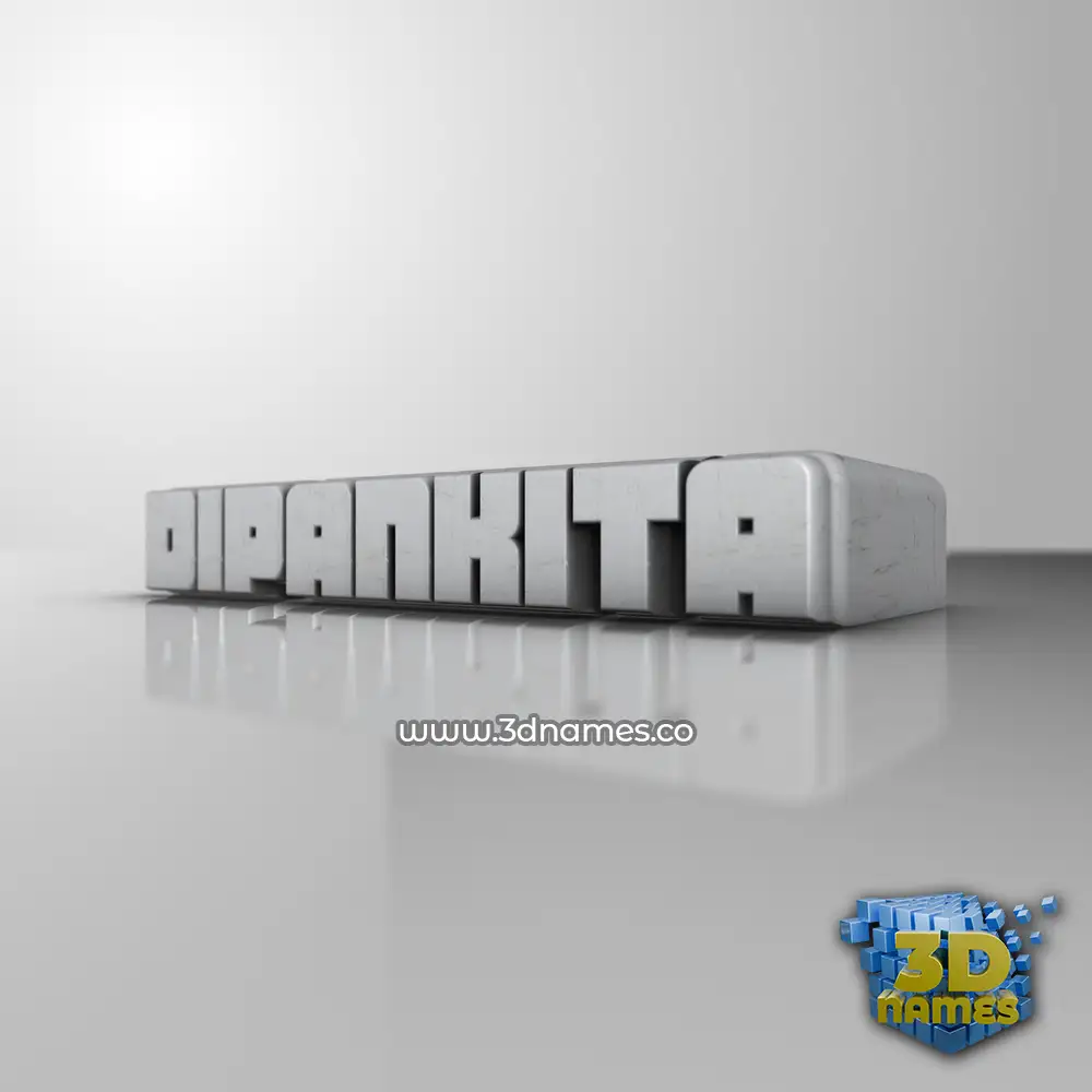 dipankita in White Metro style - 3D name wallpaper