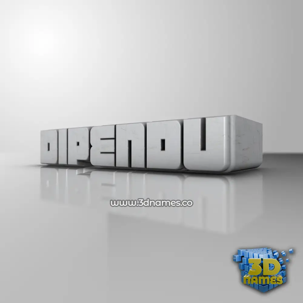 dipendu in White Metro style - 3D name wallpaper