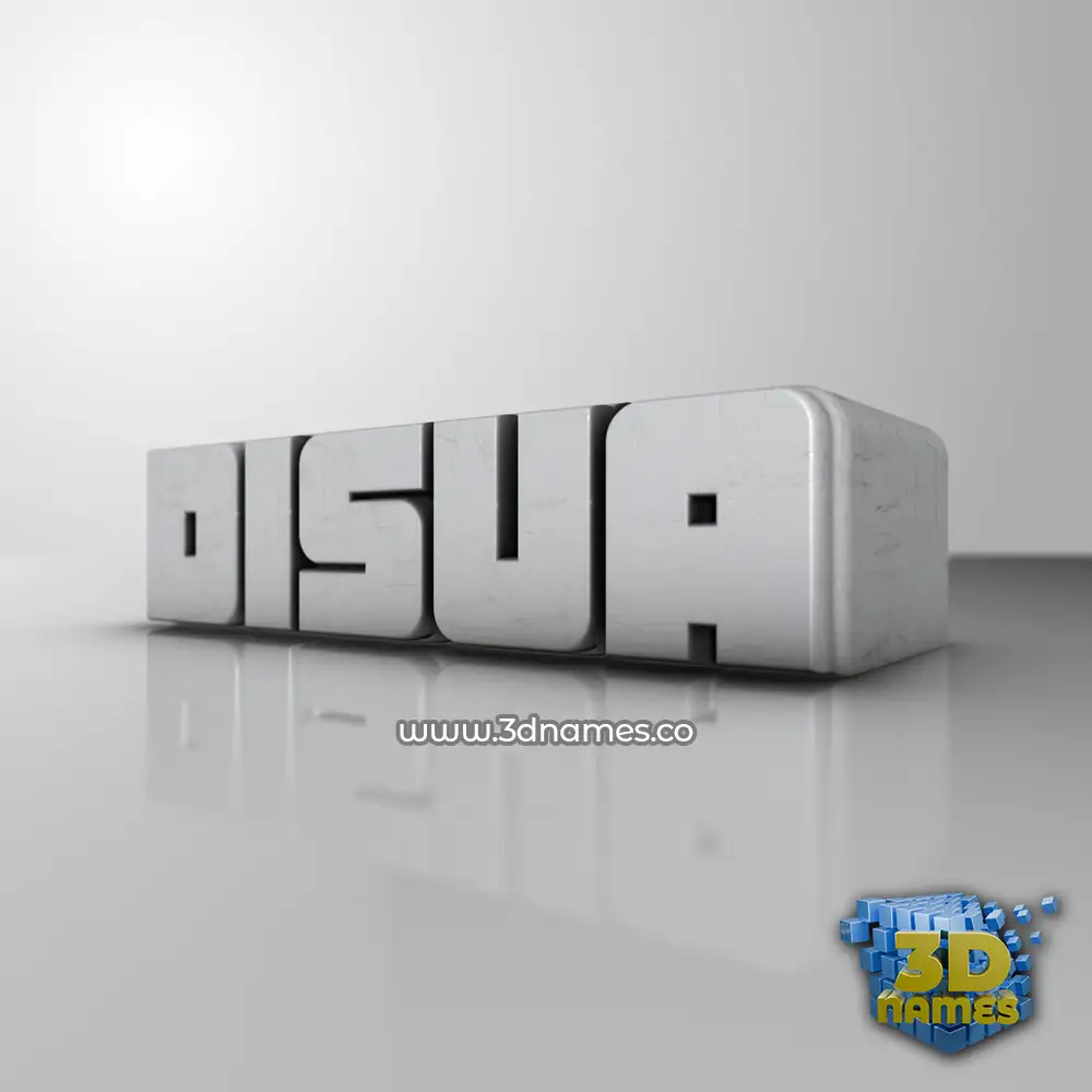 disua in White Metro style - 3D name wallpaper