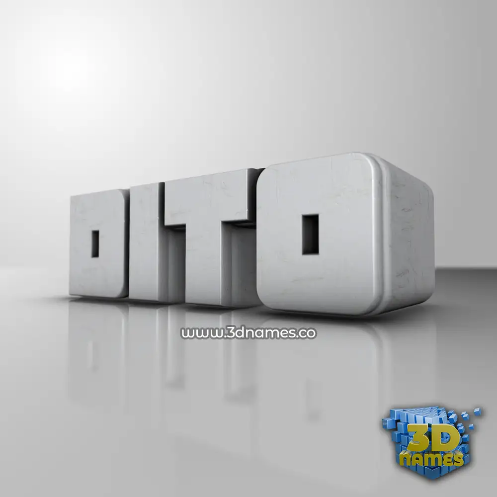 dito in White Metro style - 3D name wallpaper