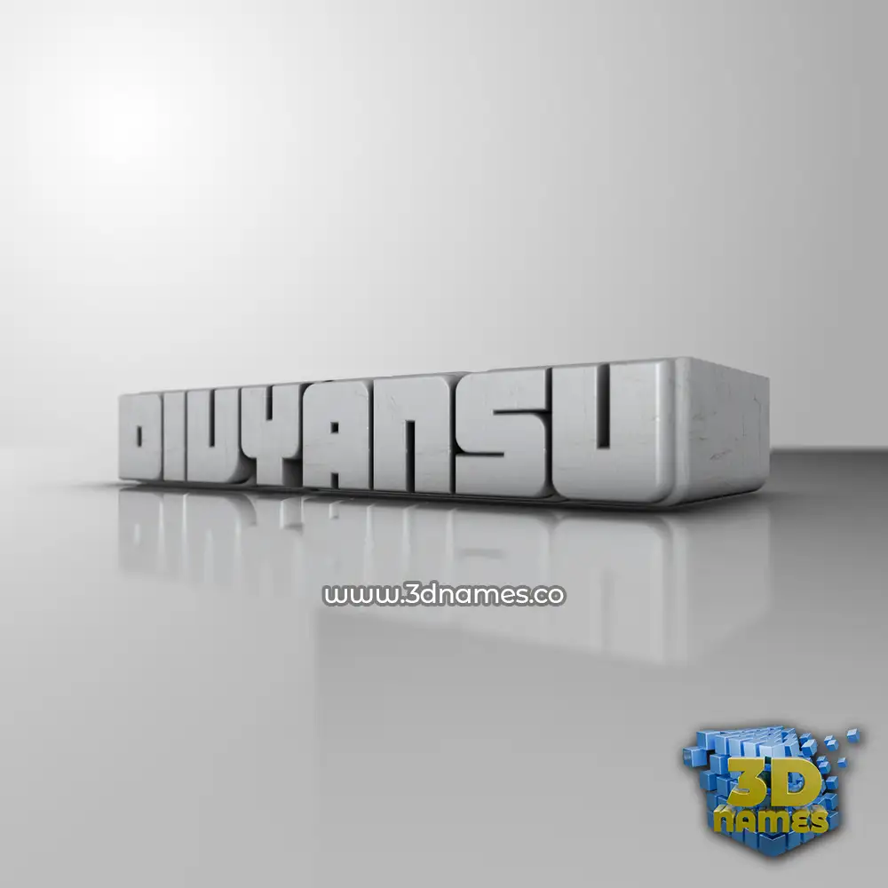 divyansu in White Metro style - 3D name wallpaper