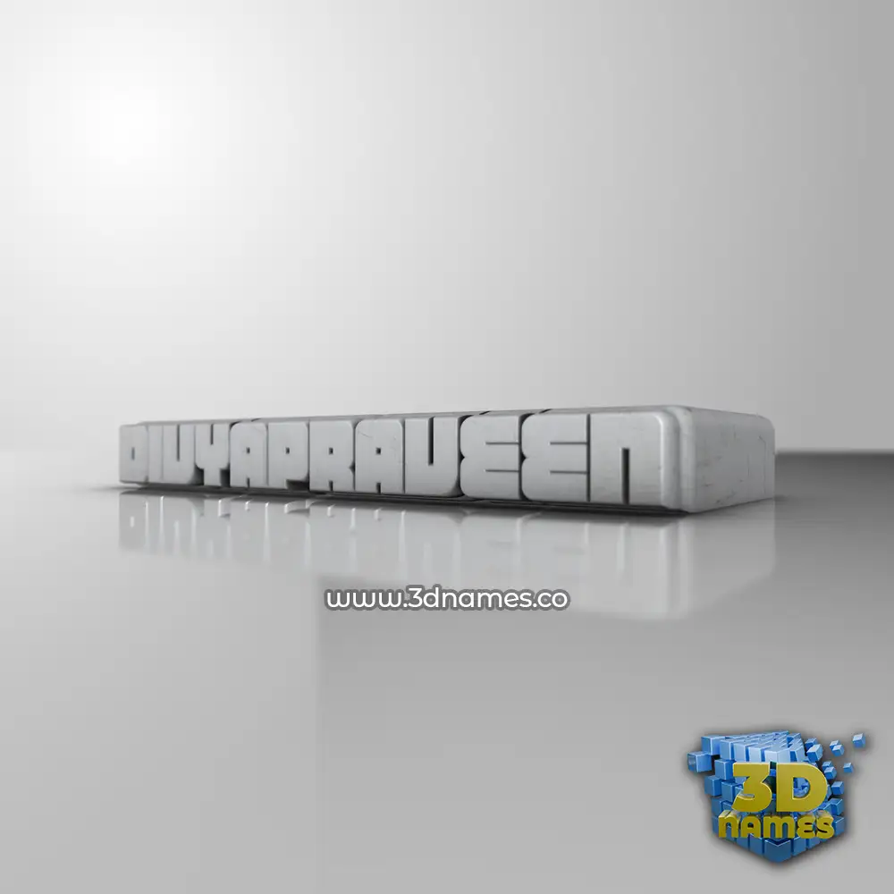 divyapraveen in White Metro style - 3D name wallpaper