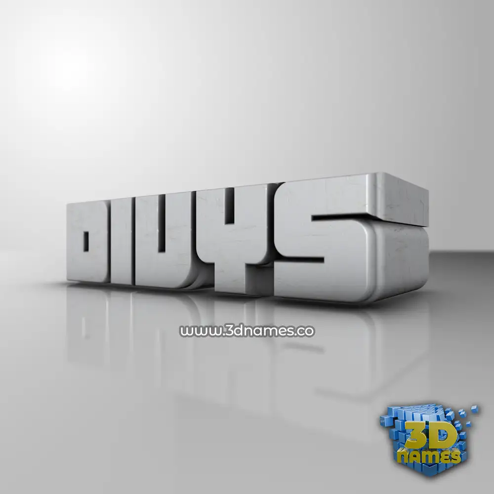 divys in White Metro style - 3D name wallpaper