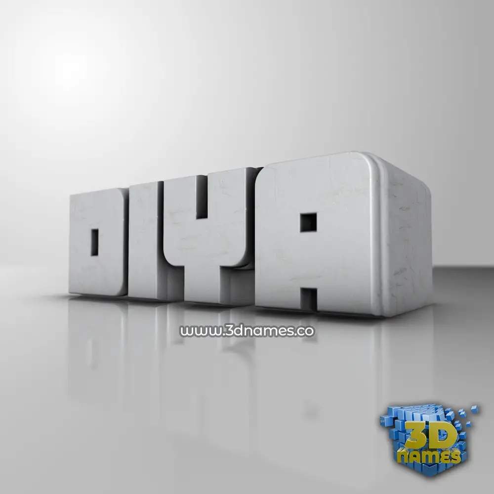 diya in White Metro style - 3D name wallpaper