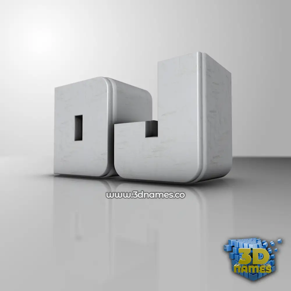 dj in White Metro style - 3D name wallpaper