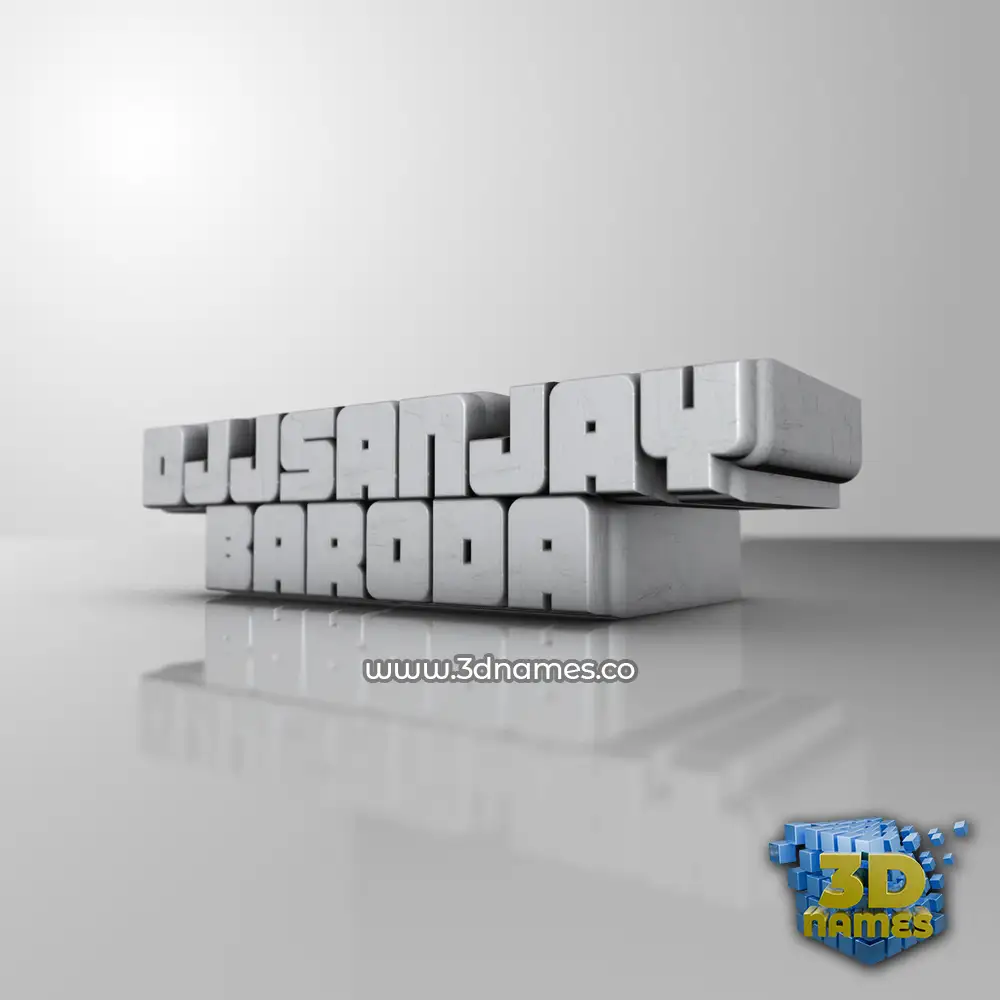 djjsanjay baroda in White Metro style - 3D name wallpaper