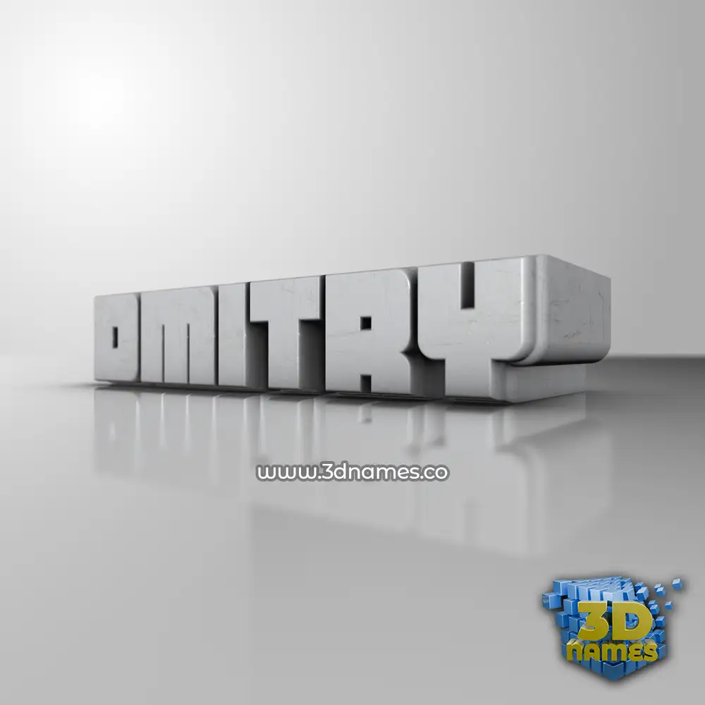 dmitry in White Metro style - 3D name wallpaper