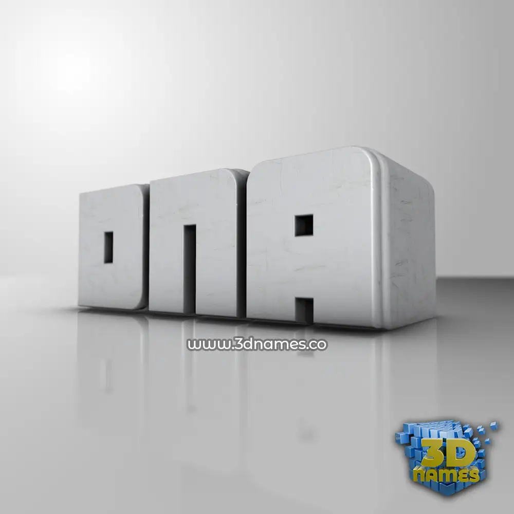 dna in White Metro style - 3D name wallpaper