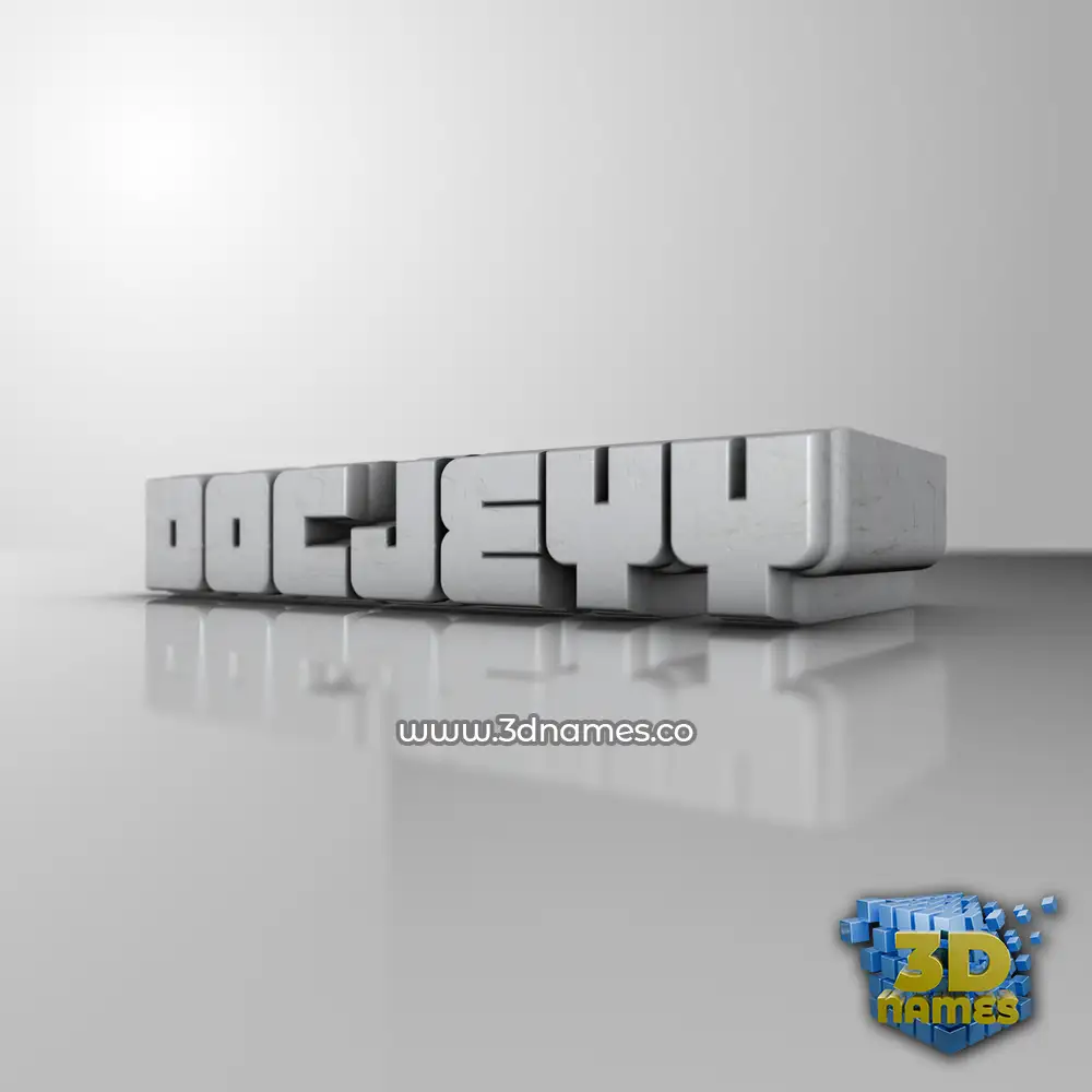 docjeyy in White Metro style - 3D name wallpaper