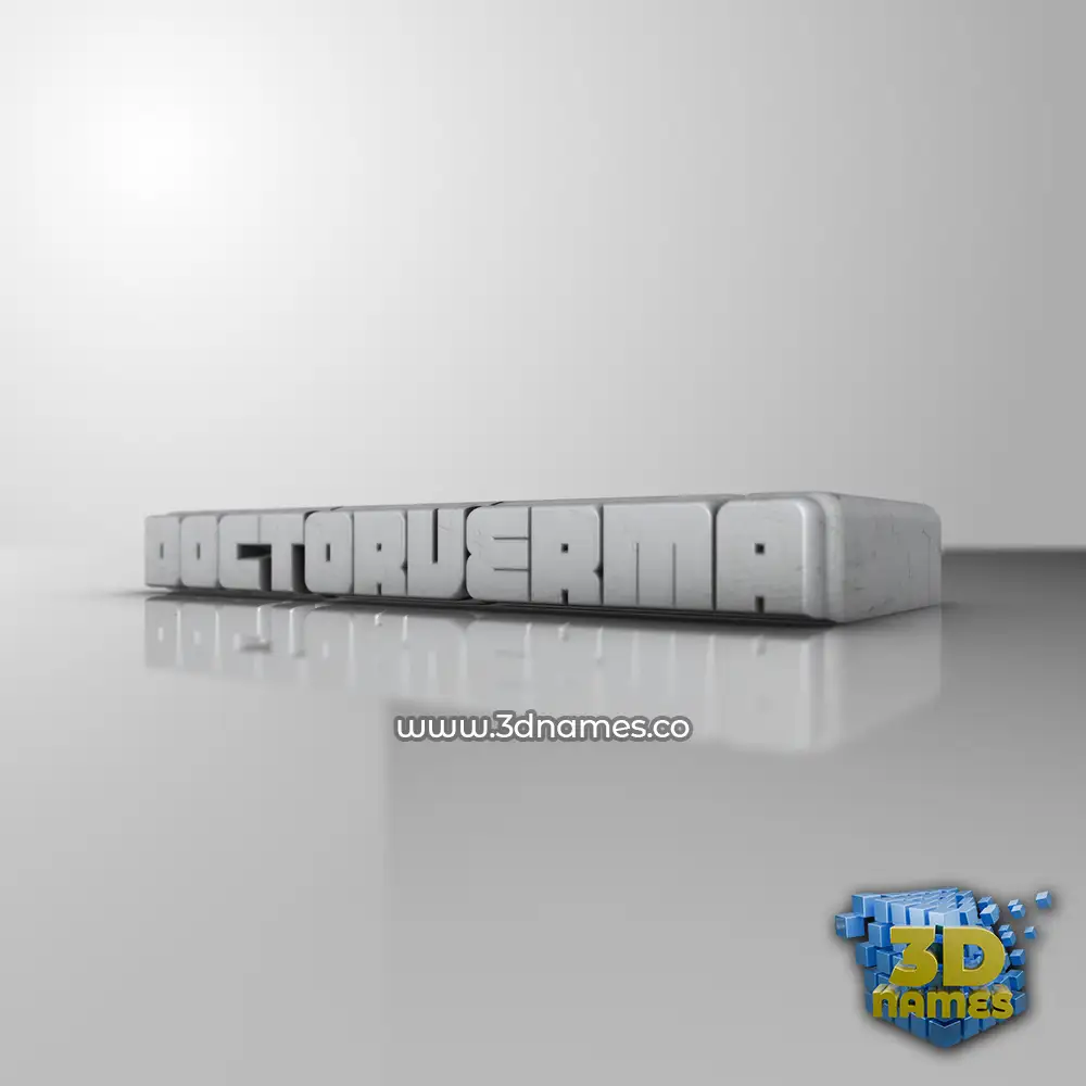 doctorverma in White Metro style - 3D name wallpaper