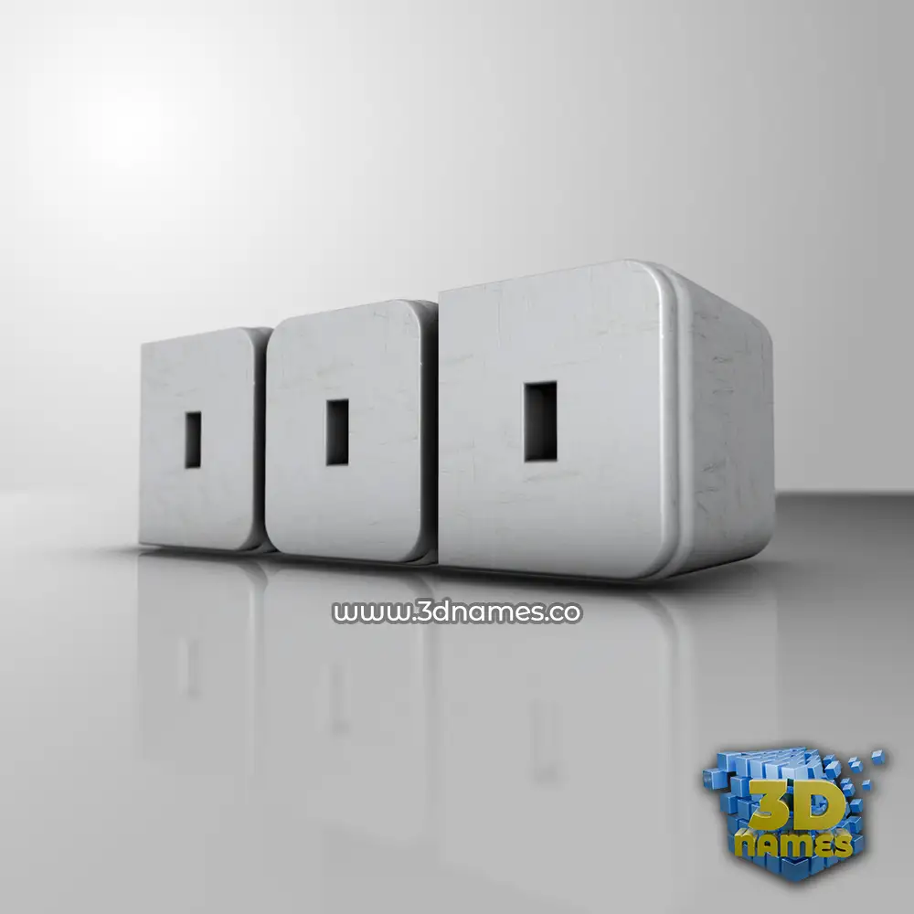 dod in White Metro style - 3D name wallpaper