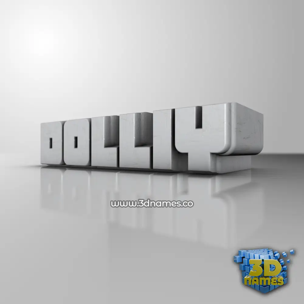 dolliy in White Metro style - 3D name wallpaper