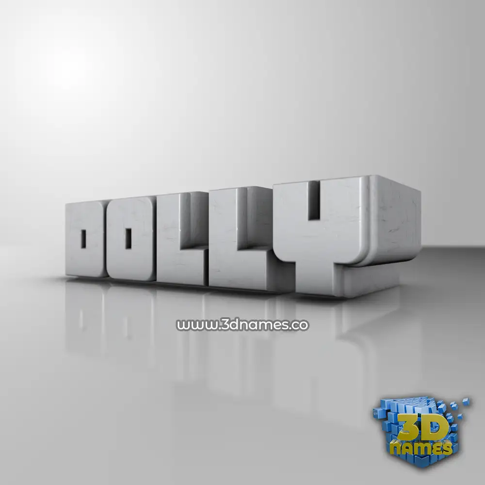 dolly in White Metro style - 3D name wallpaper