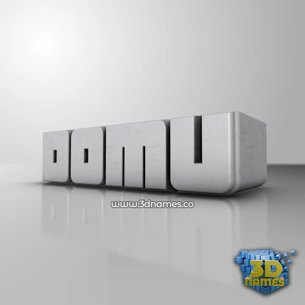 domu in White Metro style - 3D name wallpaper