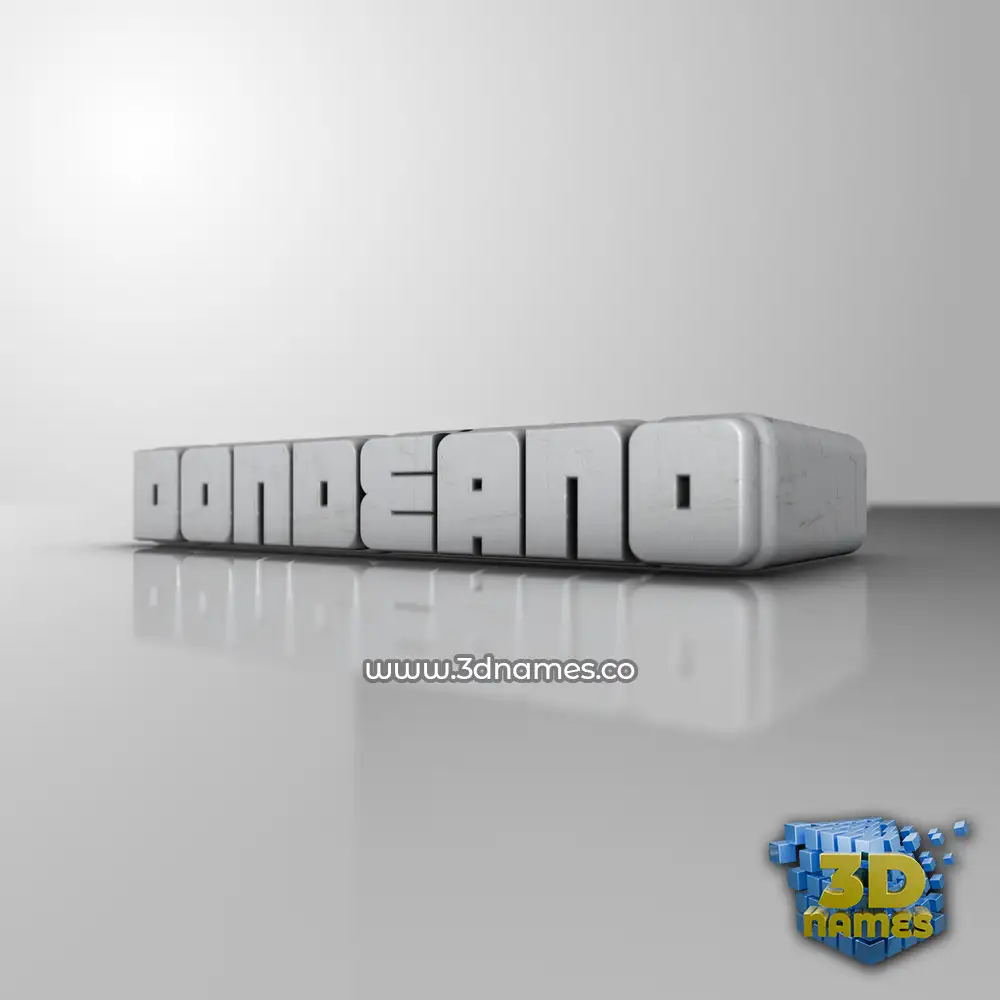 dondeano in White Metro style - 3D name wallpaper
