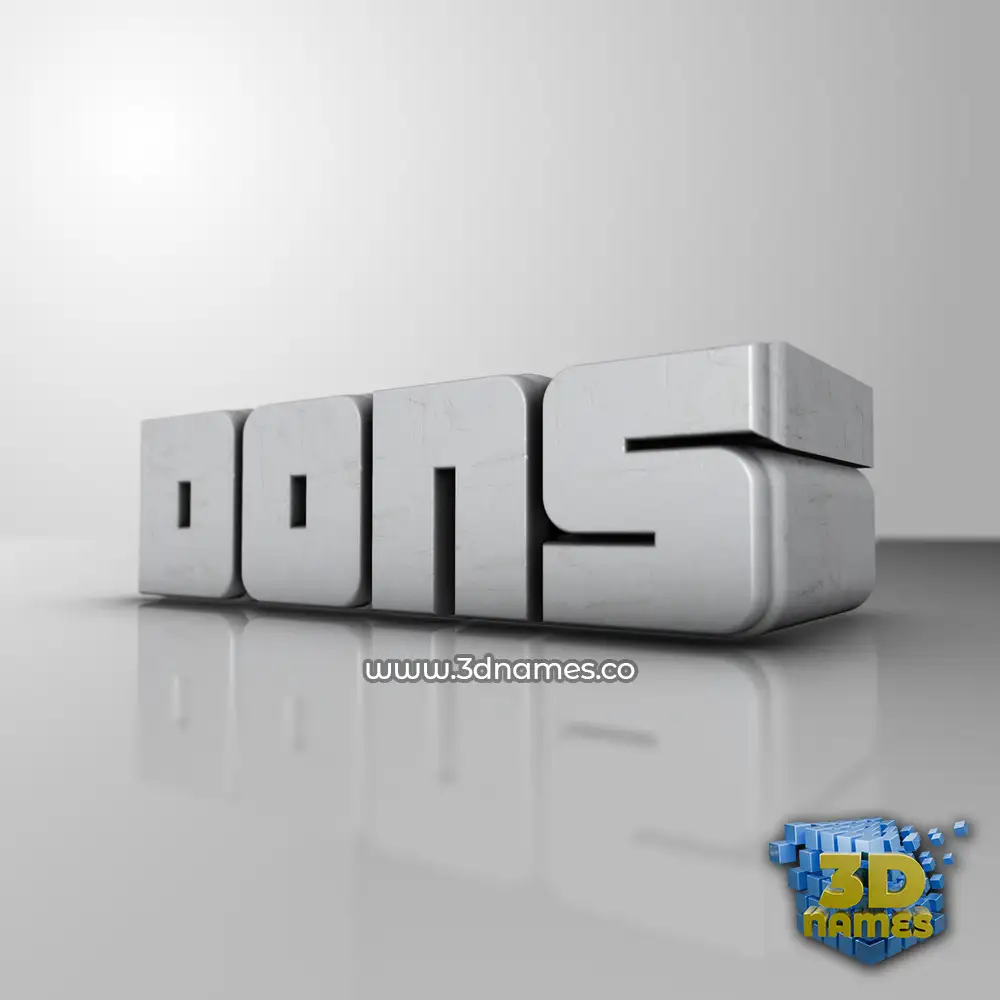 dons in White Metro style - 3D name wallpaper