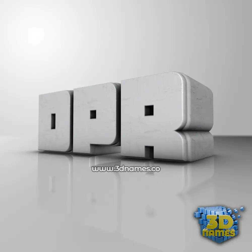 dpr in White Metro style - 3D name wallpaper