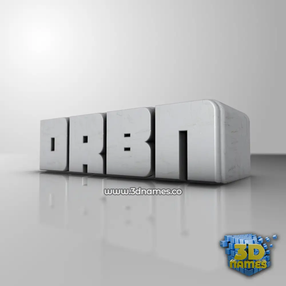 drbn in White Metro style - 3D name wallpaper