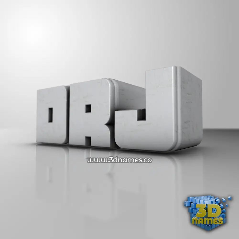 drj in White Metro style - 3D name wallpaper