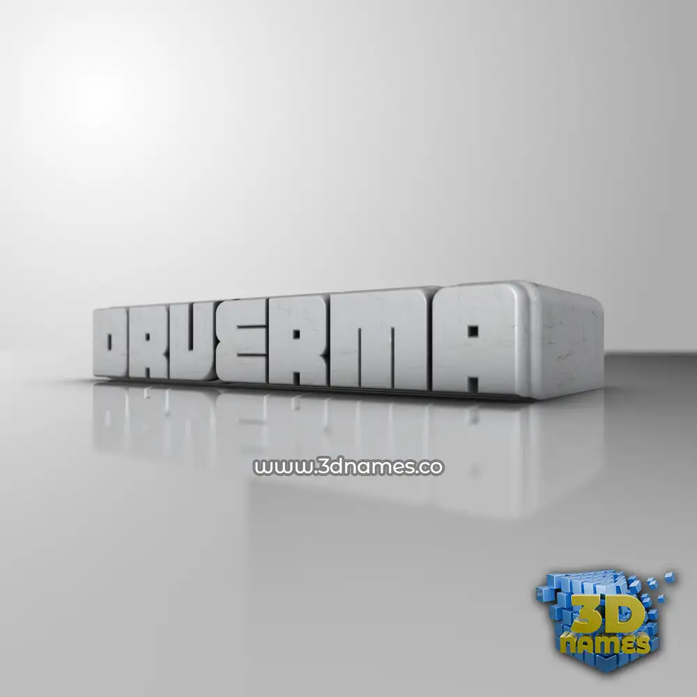 drverma in White Metro style - 3D name wallpaper