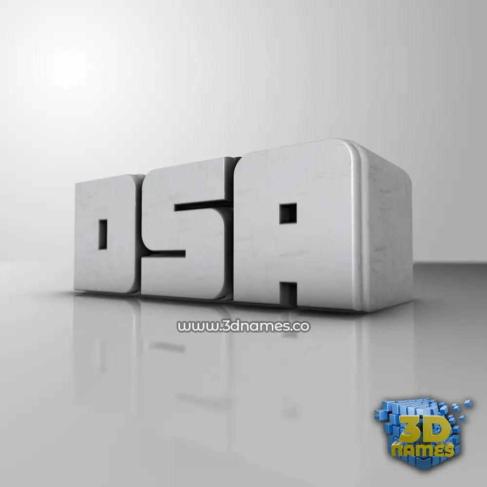 dsa in White Metro style - 3D name wallpaper